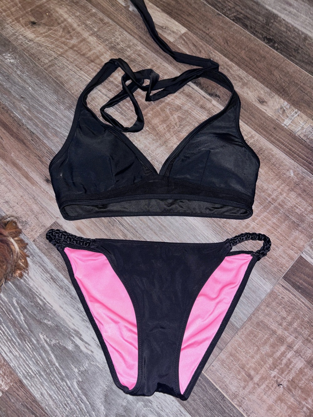 50%off w❤️ 2 pc swim top NWOT and vs pink bottoms M 163